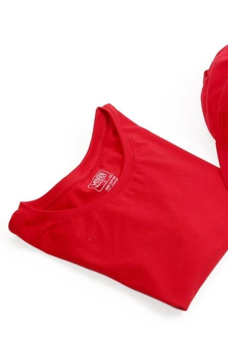 Футболка Премиум женская (Modern) однотонная красная (хлопок)#4