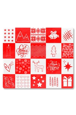 Купить плед Молли из футера 145х170 см, с принтом "Happy New Year"