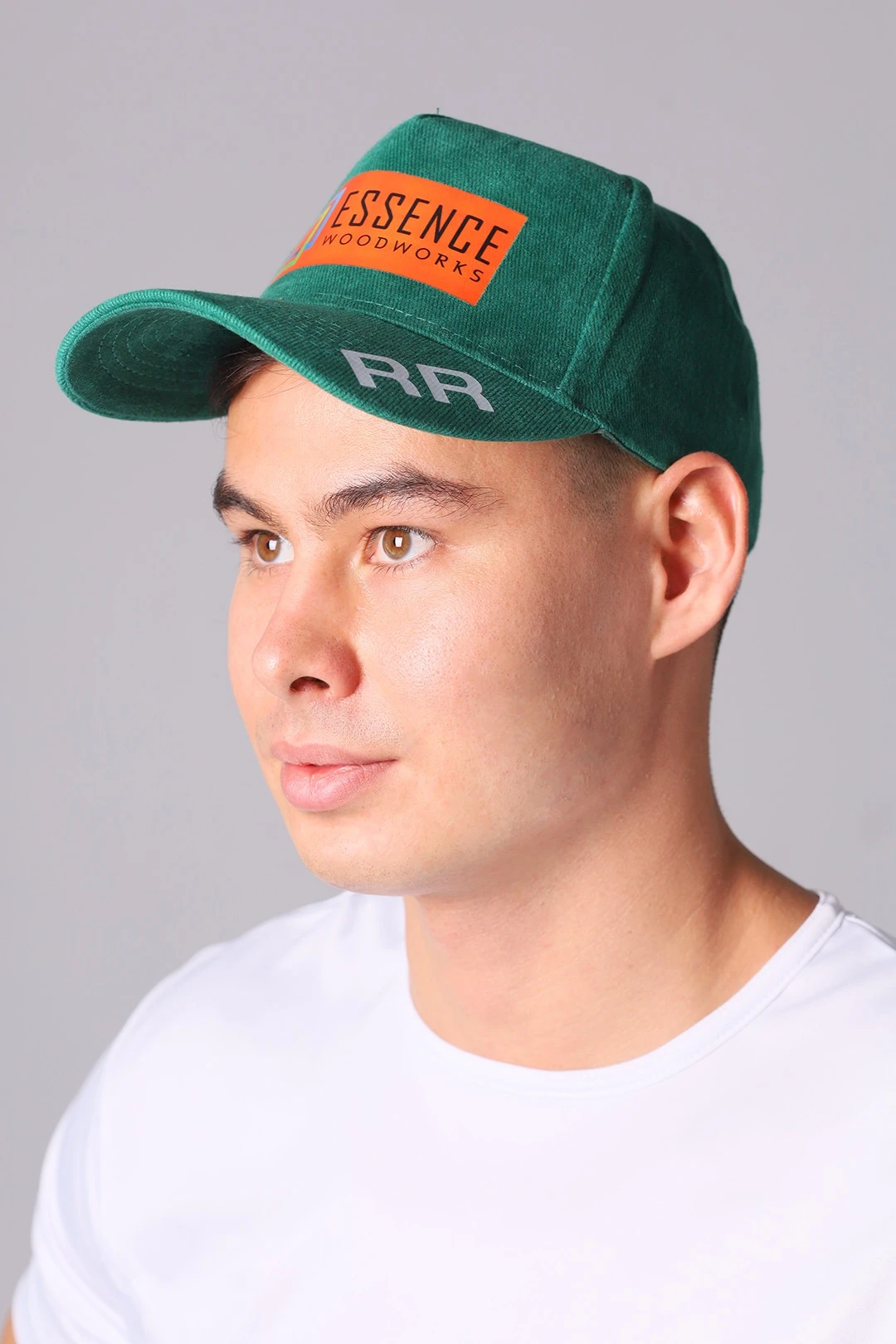 Бейсболка Спайк пятиклинка взрослая, однотонная зеленая (хлопок)#1