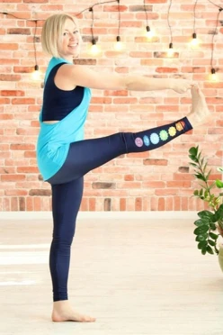 Легинсы женские с широким поясом с принтом "Chakra"#1