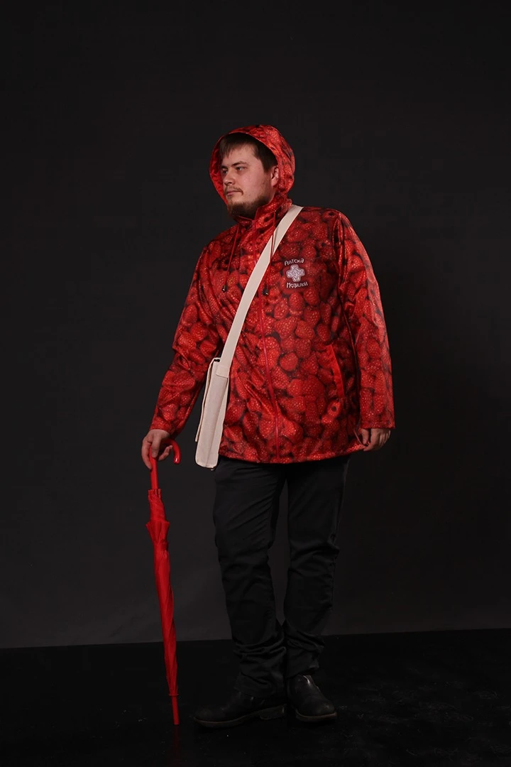 Ветровка Райдер унисекс с полной запечаткой "Malina"#1