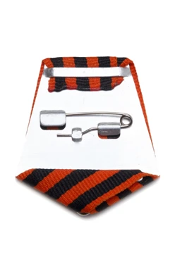 Колодка 5-угольная с обтяжкой Георгиевской лентой#1