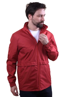 Купить ветровку Коди унисекс, однотонную красную