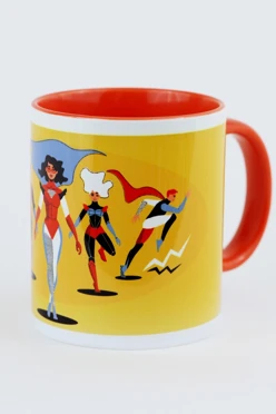 Кружка цветная внутри с цветной ручкой, с принтом "Heroes"#1