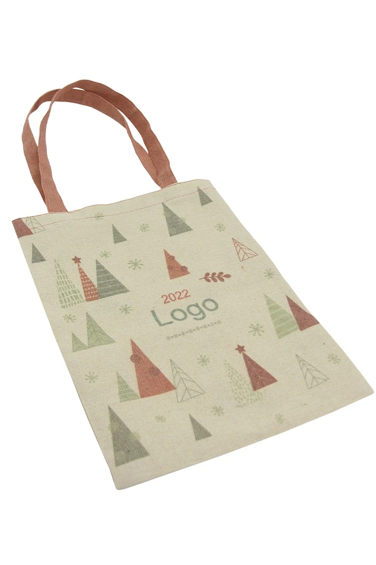 Сумка Эко Колор из двунитки 30х40 см, печать с двух сторон "Christmas trees"#3