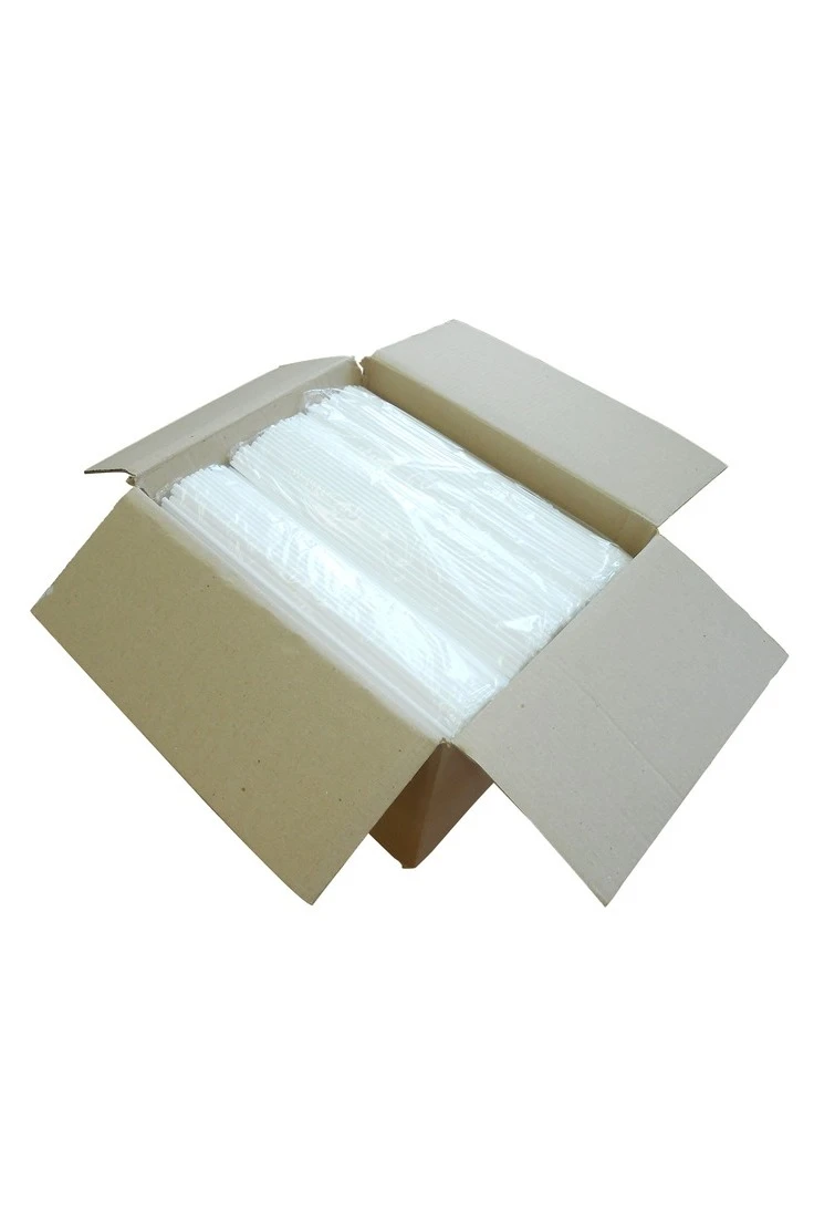 Трубочка пластиковая 38 см, Ø 5 мм, белая#4 Трубочка пластиковая 38 см, Ø 5 мм, белая#4