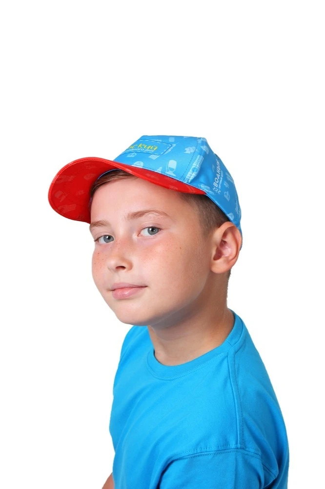 Бейсболка Стандарт детская с полной запечаткой (полиэстер) "Children's weekend camp"#3