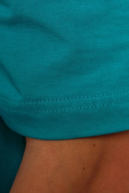 Футболка Премиум унисекс (Modern) однотонная бирюзовая (хлопок)#1