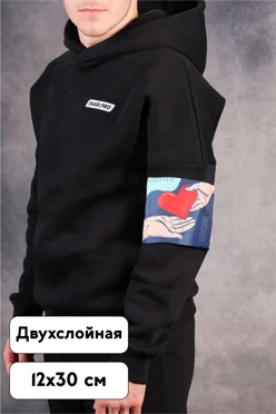 Купить повязку нарукавную 12х30 см двухслойную, с полной запечаткой Купить повязку нарукавную 12х30 см двухслойную, с полной запечаткой