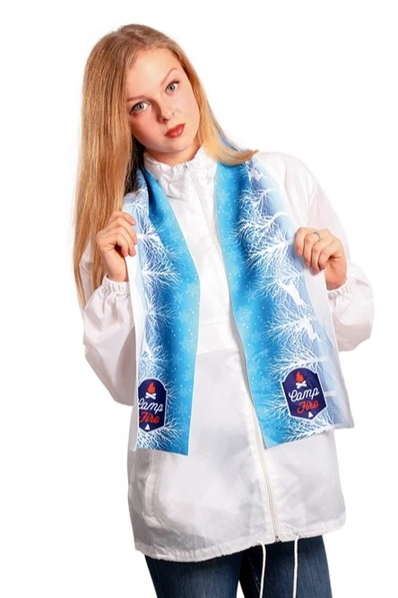 Шарф однослойный утепленный 15х150 см, с полной запечаткой#4