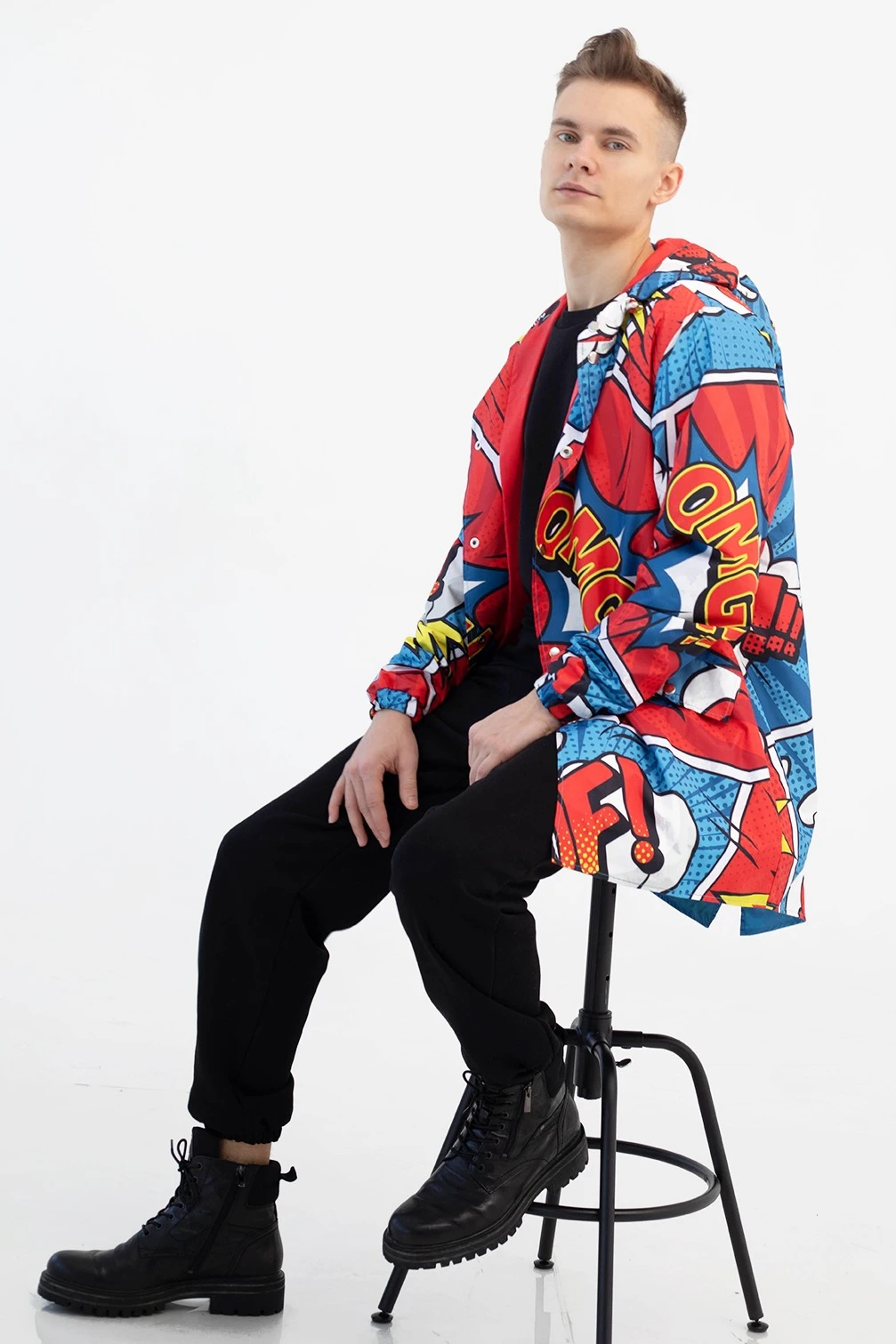 Ветровка Энерджи унисекс с полной запечаткой "OMG"#4 Ветровка Энерджи унисекс с полной запечаткой "OMG"#4