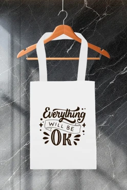 Купить сумку Бэлл из оксфорда 30х40 см, с принтом "Everything will be OK" Купить сумку Бэлл из оксфорда 30х40 см, с принтом "Everything will be OK"