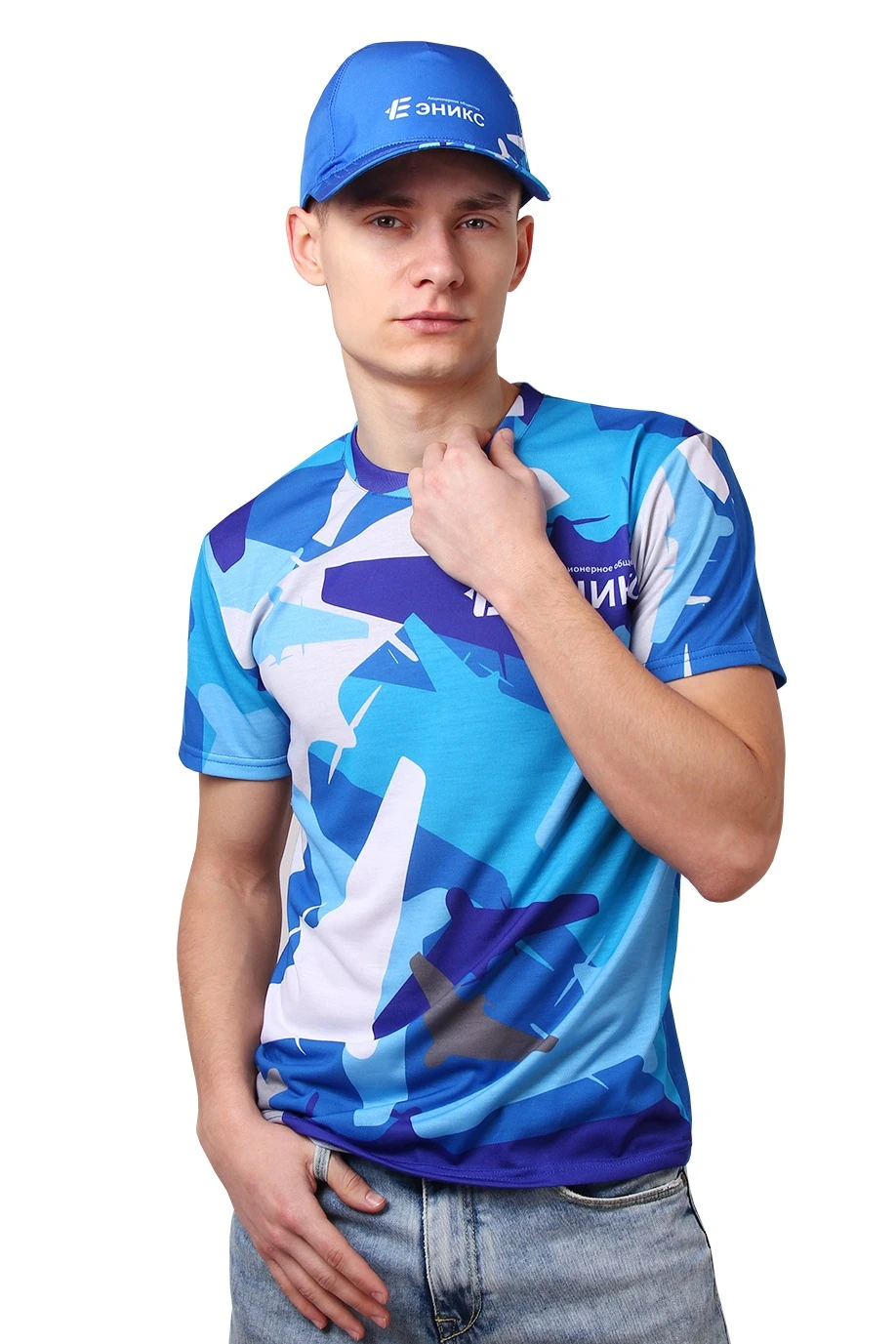 Купить футболку Гэлэкси О-ворот унисекс с полной запечаткой (полиэстер)