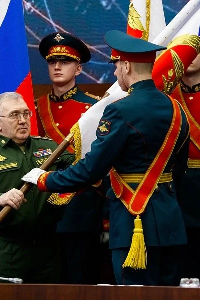 Личный штандарт Министерства обороны РФ печатный 130х130 см#1