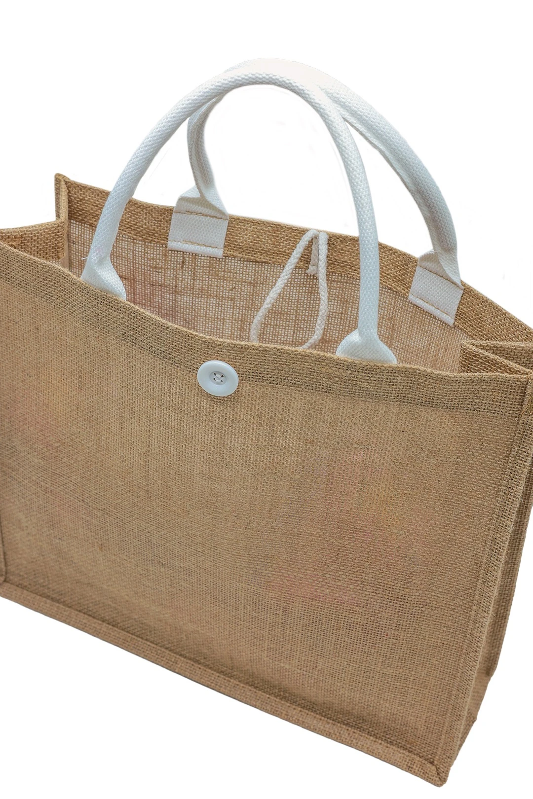 Сумка Таити из джута 39х33х12 см, однотонная#1