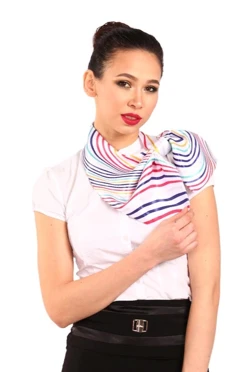 Купить косынку Франтон "Полосы" из атласа