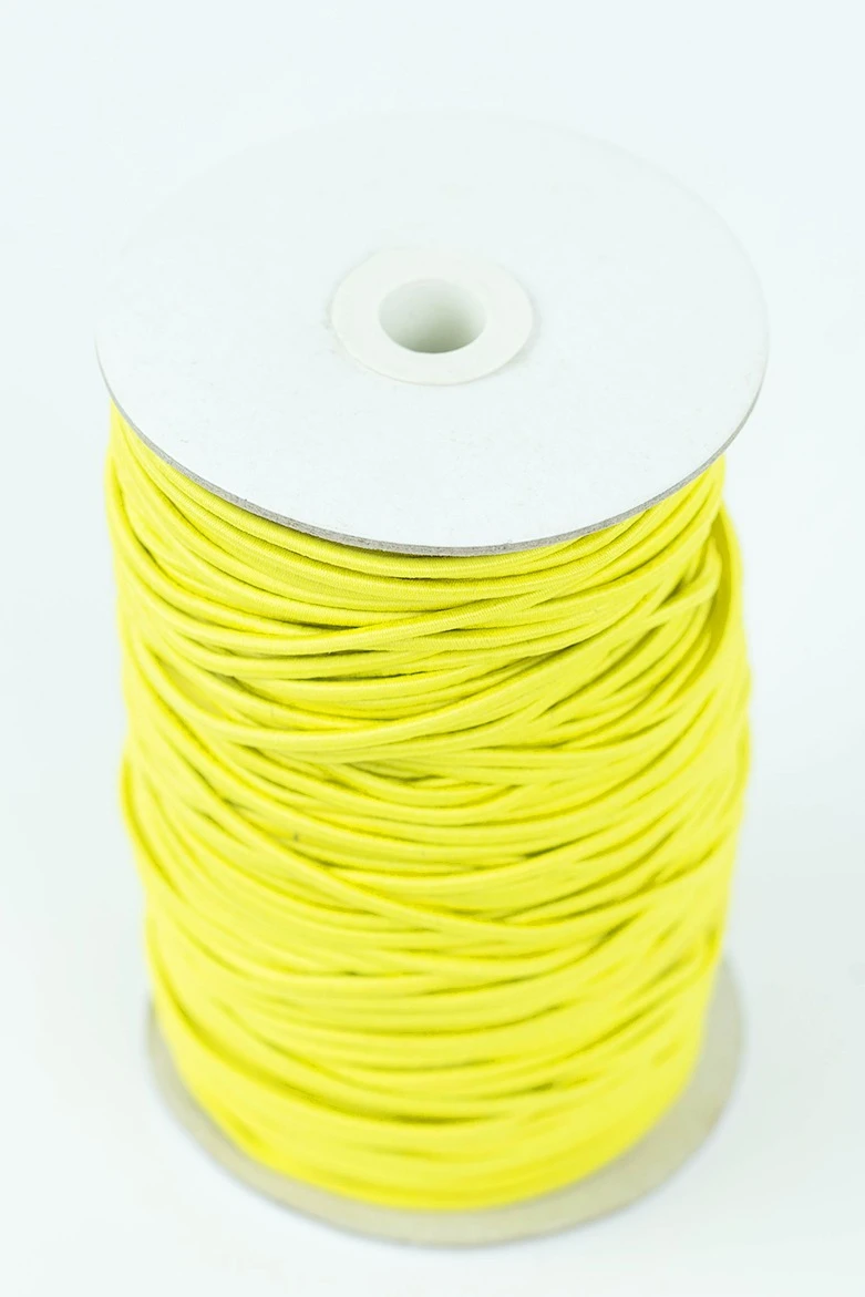 Купить резинку шляпную 100% пэ, 3 мм, лимон 030