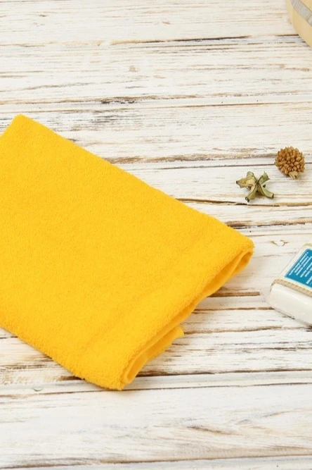 Полотенце махровое 40х70 см (Ituma), однотонное желтое#4