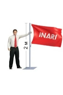 Флагшток Моби Стандарт из алюминия 2 м#1 Флагшток Моби Стандарт из алюминия 2 м#1