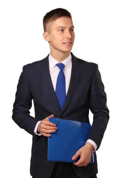 Галстук Тайм на резинке, однотонный синий#4