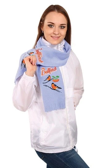 Шарф флисовый однослойный 15х120 см, однотонный "Bulltinch"#5