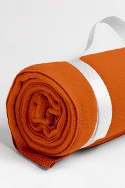 Купить оранжевый плед Классик флисовый 120х155 см, однотонный