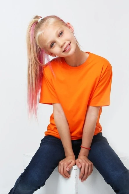 Купить футболку Премиум детскую оранжевую