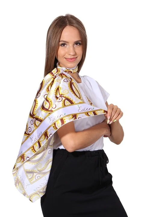 Платок Шанель 80х80 см, с полной запечаткой "Eden"#3