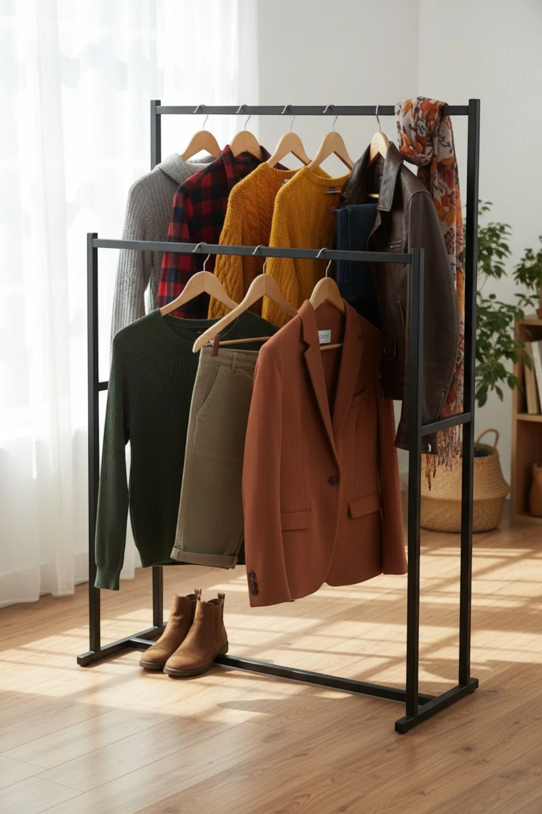 Напольная вешалка для одежды "Моно", металлическая, 85×120×36 см#4