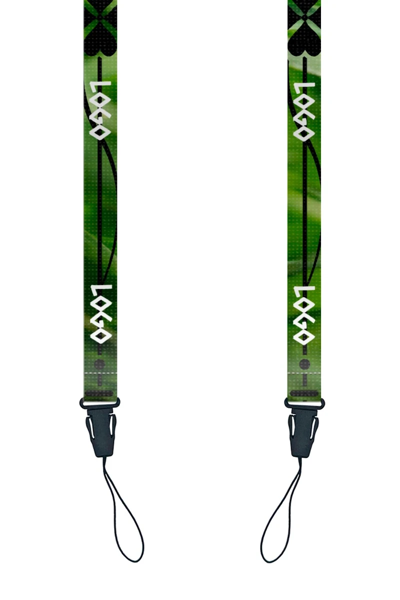 Купить ленту для бейджа блекаут ширина 2 см, с фастексом, с печатью "Logo 2"