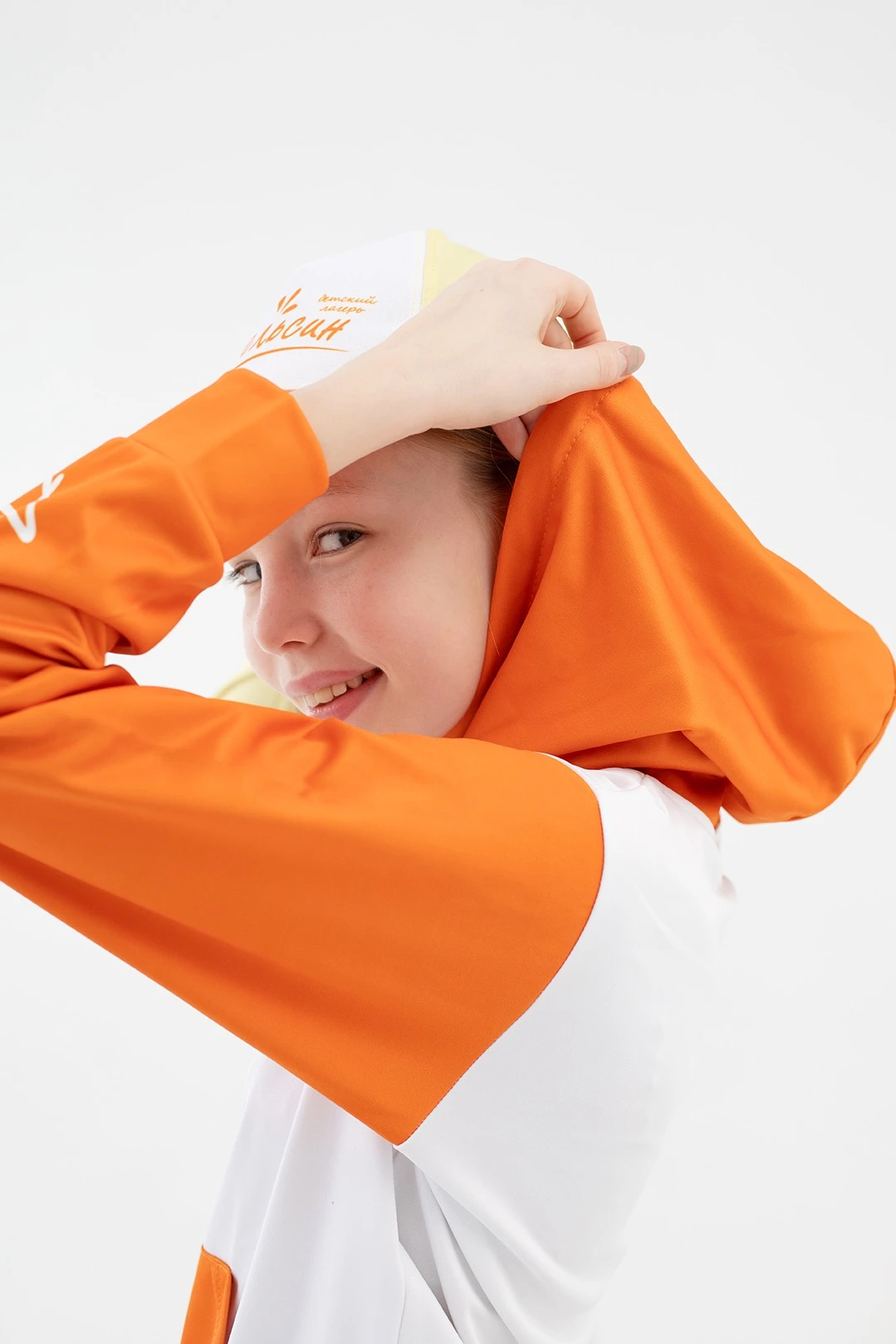 Худи Томми детский из адидаса с полной запечаткой "Orange"#2 Худи Томми детский из адидаса с полной запечаткой "Orange"#2