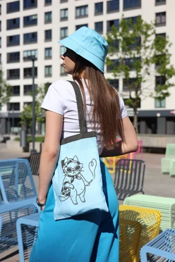 Сумка Пэйдж из перкали, с печатью#2