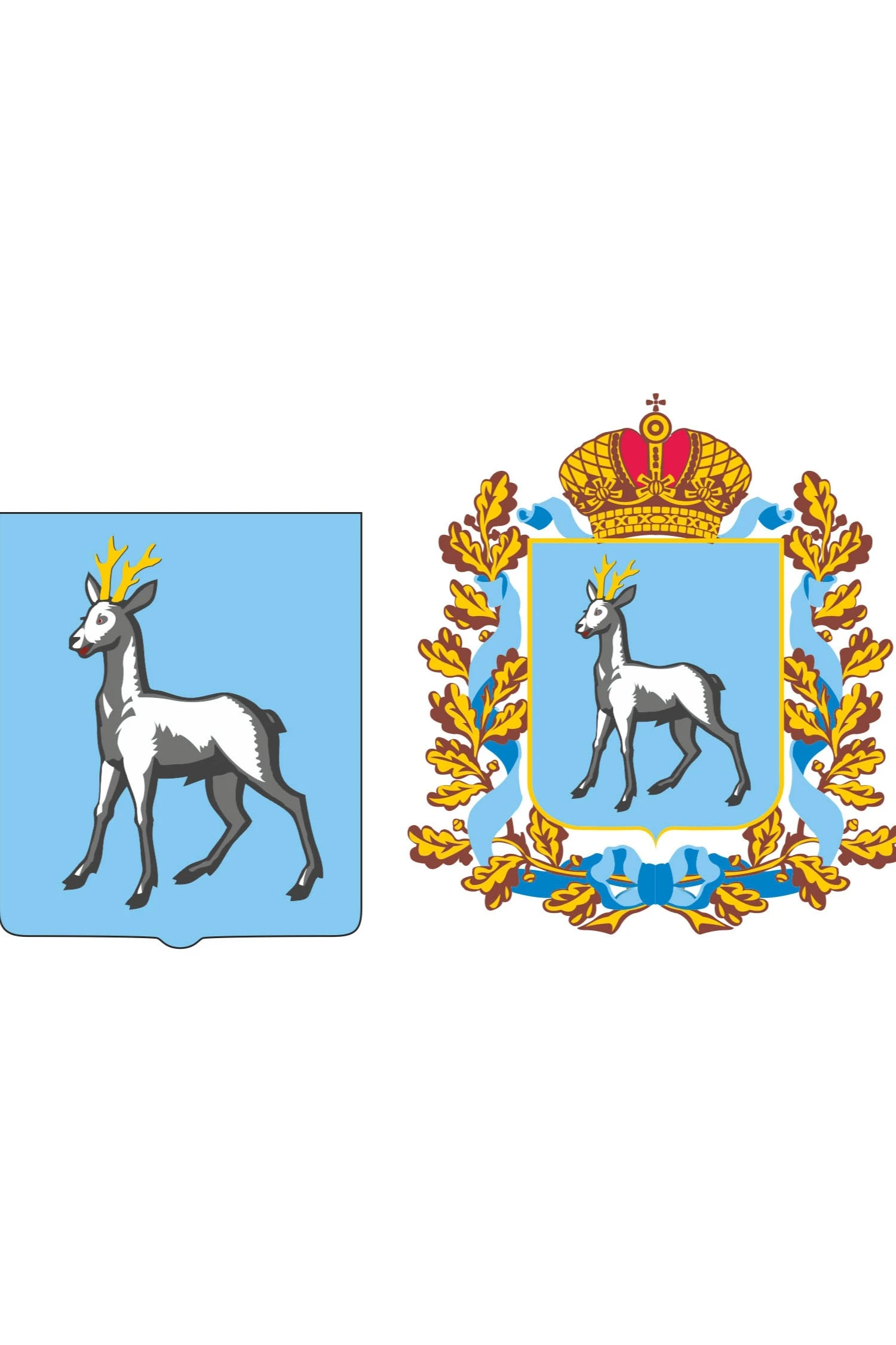 Купить Герб Самарской области 35х43 см печатный темная рамка Купить Герб Самарской области 35х43 см печатный темная рамка