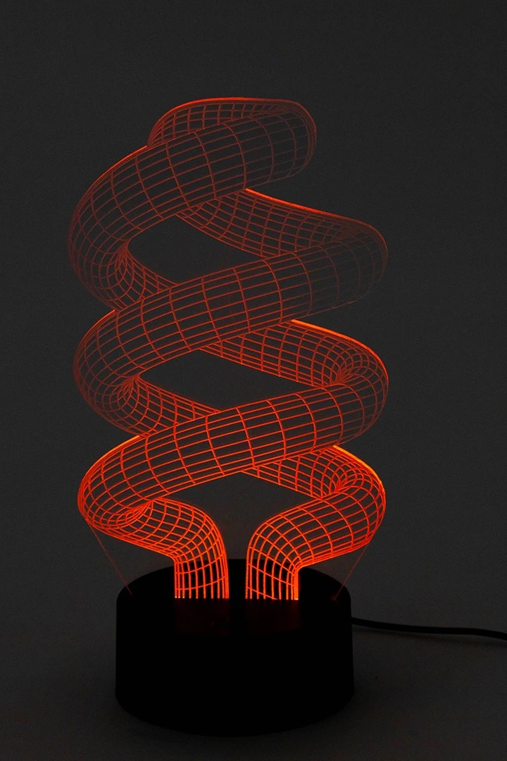 Основание с подсветкой для 3D светильника круглое пластик#1