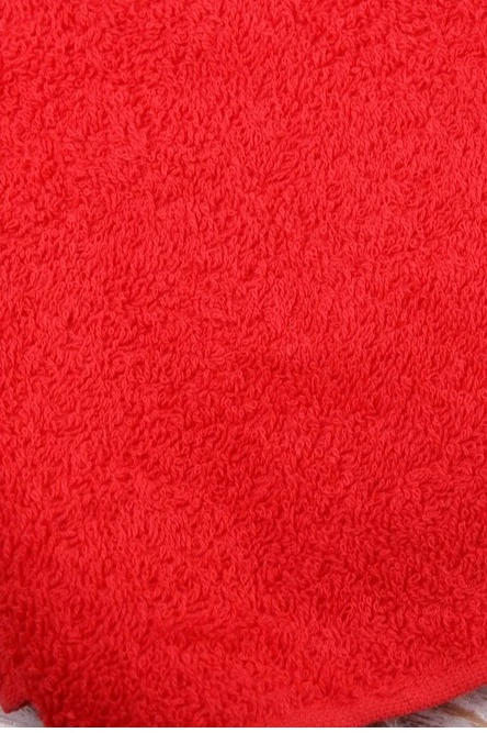 Полотенце махровое 50х90 см (Ituma), однотонное красное#3