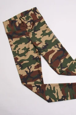 Легинсы женские с широким поясом с принтом "Camouflage"#1