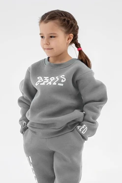 Купить свитшот Тревис из футера детский, однотонный меланж