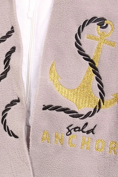 Шарф флисовый однослойный 15х120 см, однотонный "Gold Anchor"#7