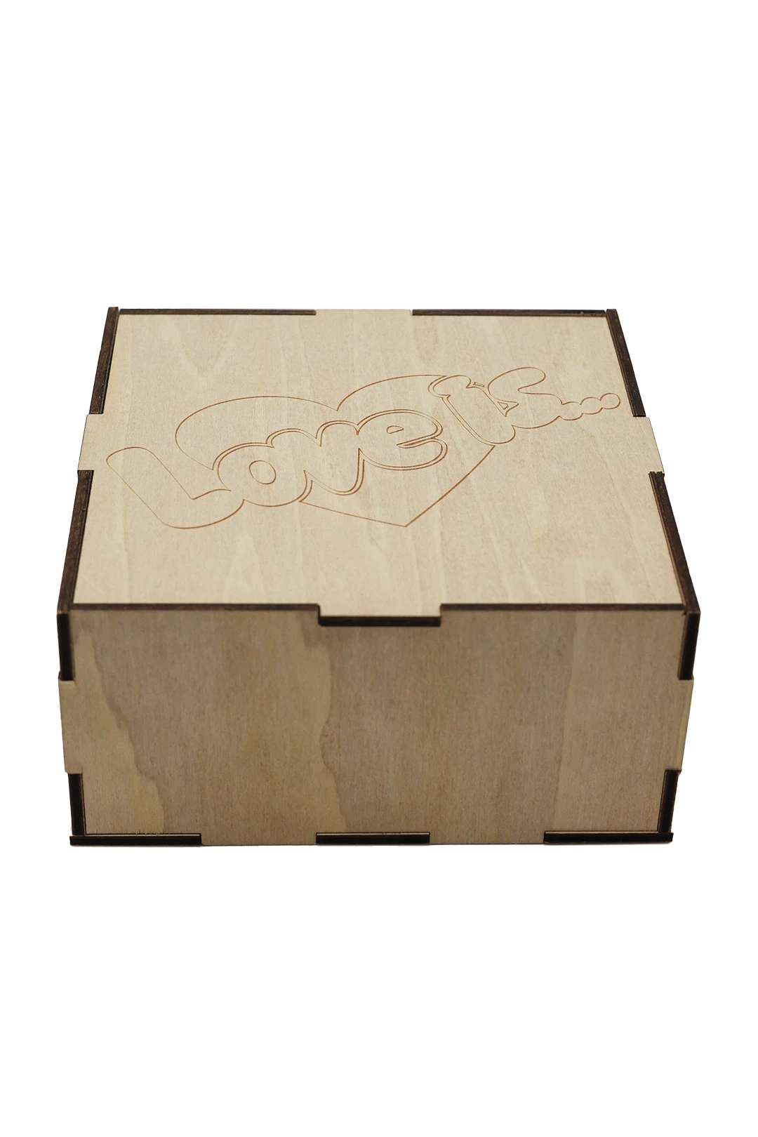 Купить коробку из фанеры с нанесением 136х136х65 мм Купить коробку из фанеры с нанесением 136х136х65 мм