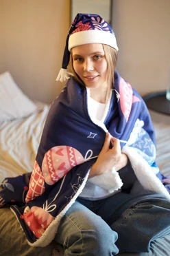 Плед Слипи флисовый 120х140 см (двухслойный), с полной запечаткой#1