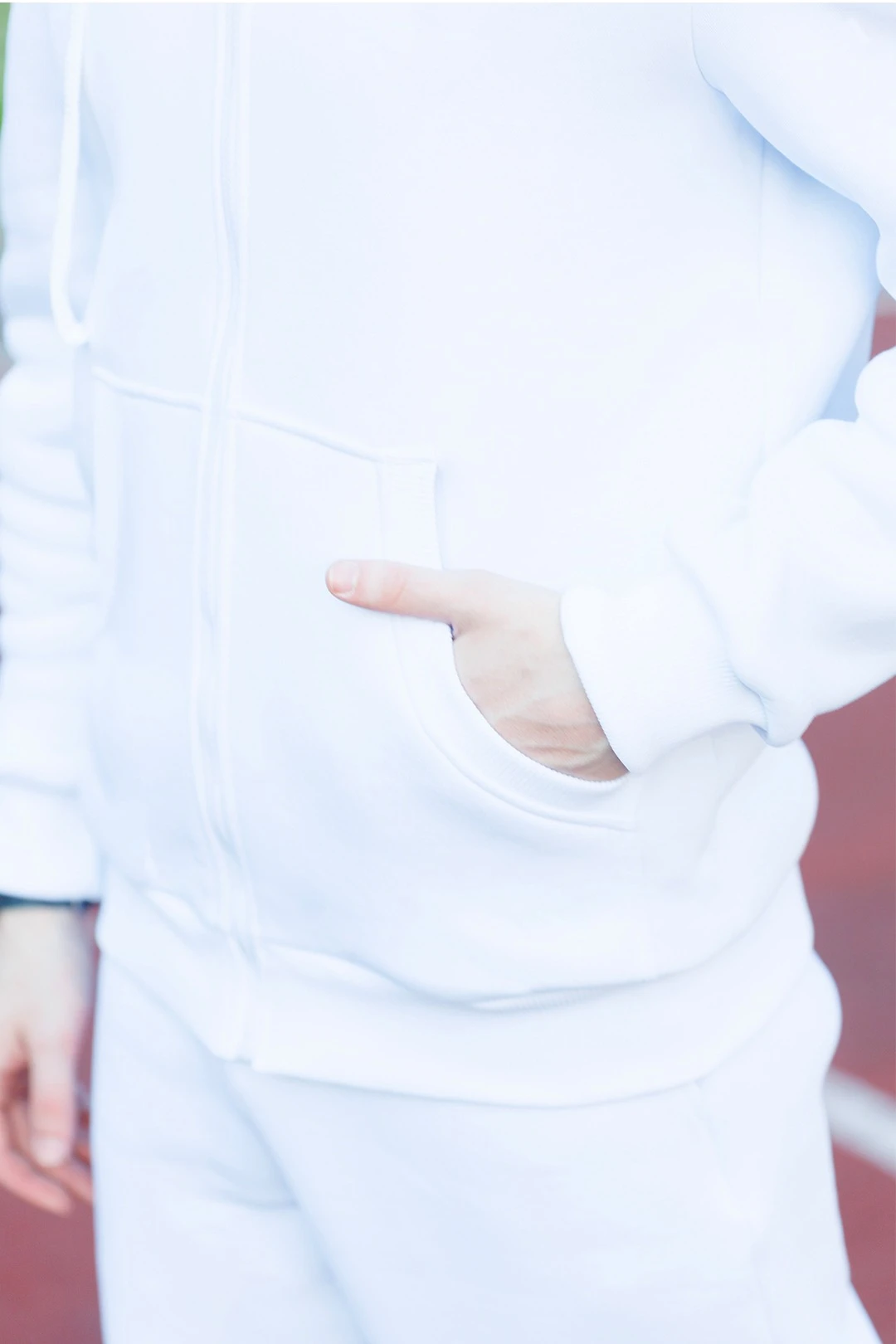 Спортивный костюм Комфорт из футера унисекс, однотонный белый#2