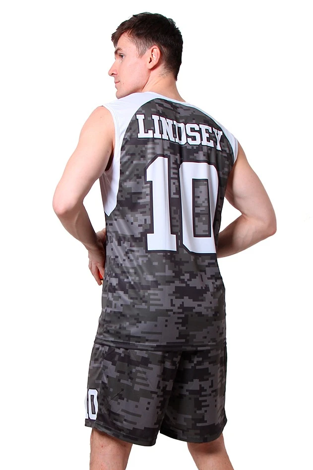 Баскетбольная форма Рассел мужская с полной запечаткой "LINDSEY"#3