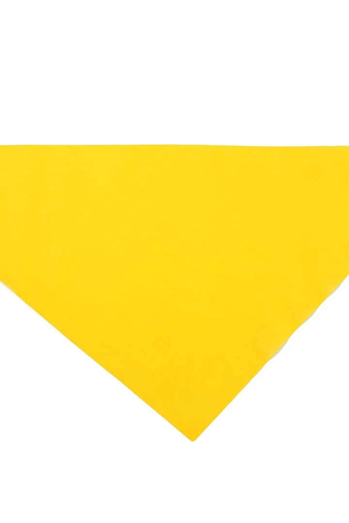 Косынка Лолла из шелка расцвечивания 65х65х95 см, однотонная жёлтая#6