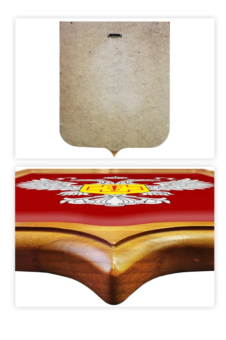 Купить Герб Роспотребнадзор РФ размер 53х61 см печатный рамка светлое дерево