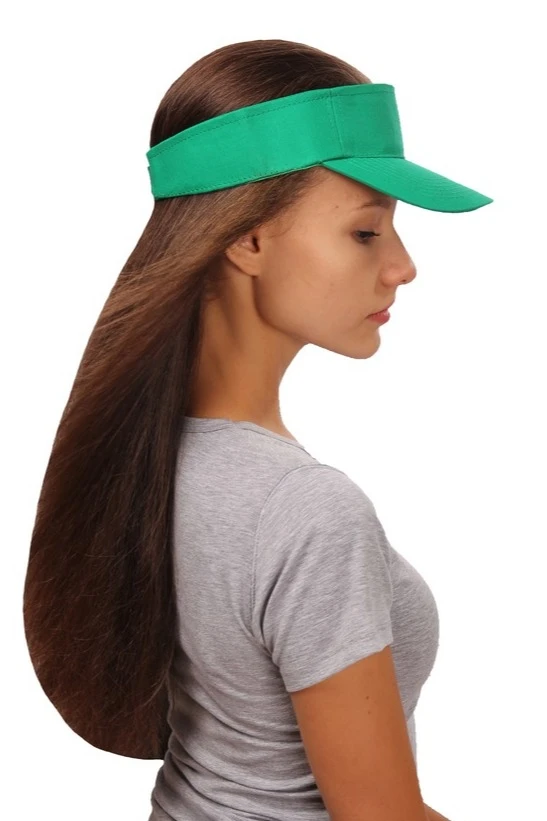 Купить козырек Карри на липучке узкий зеленый