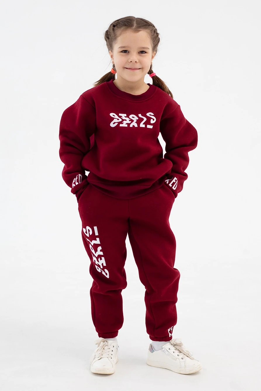 Свитшот Тревис из футера детский, однотонный "Redred"#5