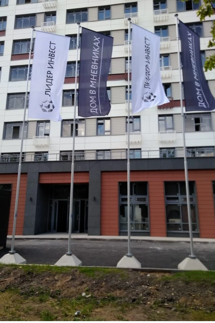 Аренда флагштока из алюминия с закрытым механизмом 9 м (анодирование)#1