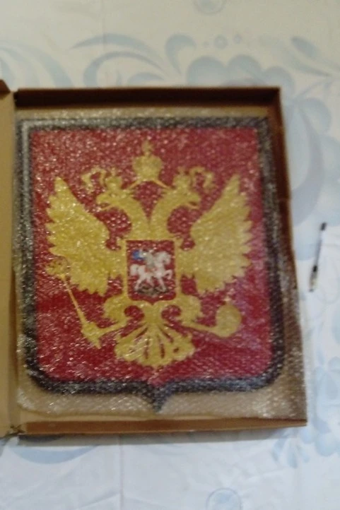 Герб РФ 53х61 см, вышитый#7