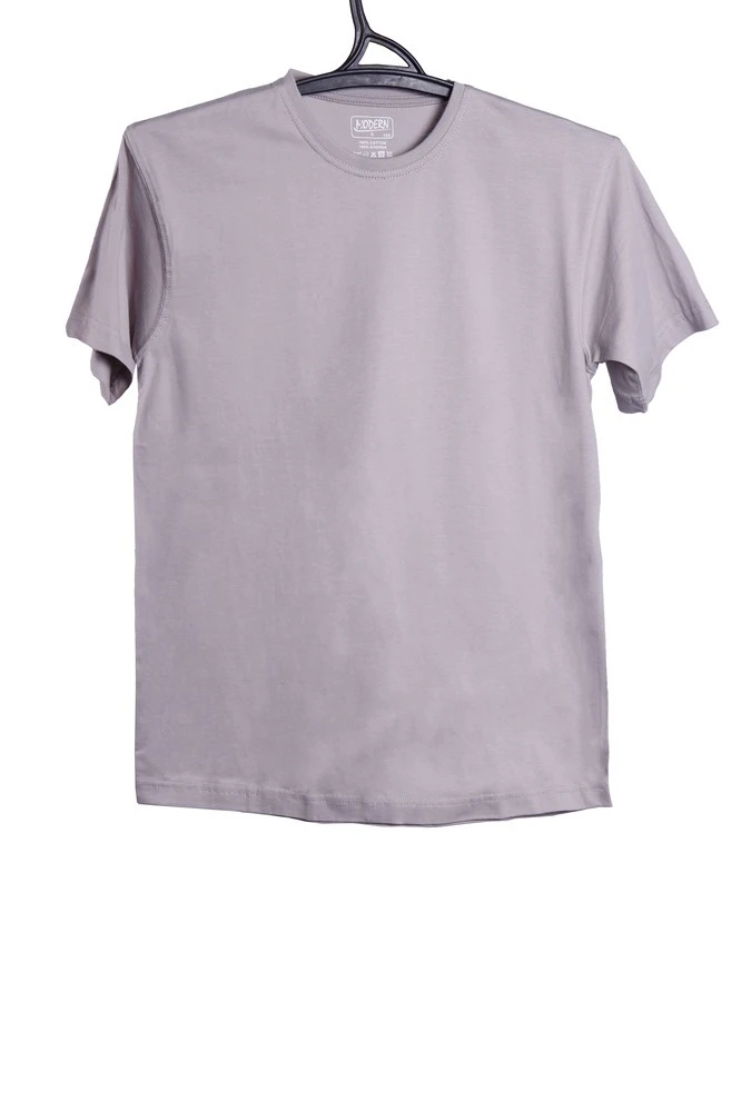 Футболка Премиум унисекс (Modern) однотонная светло-серая (хлопок)#1 Футболка Премиум унисекс (Modern) однотонная светло-серая (хлопок)#1