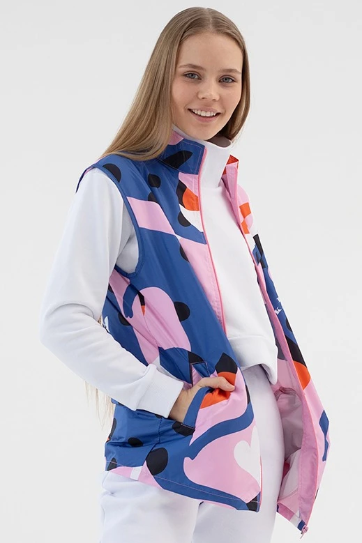 Жилет Брендон без капюшона унисекс, с полной запечаткой "Papaya"#1